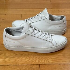Common Projects Achilles Low White Leather Sneakers Size 39 / US 6